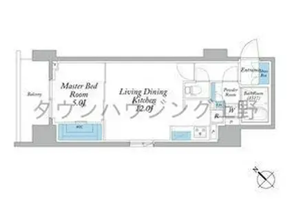 ブラウ上野入谷(1LDK/4階)の間取り写真