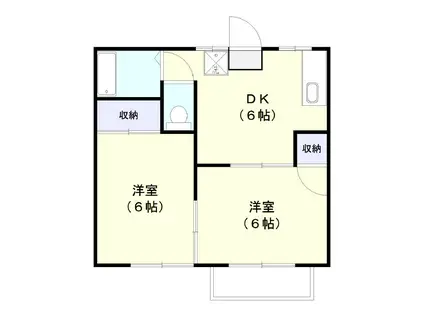 ネクサス平泉 A棟(2DK/2階)の間取り写真