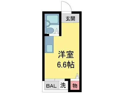 宝塚マスカレード(ワンルーム/2階)の間取り写真