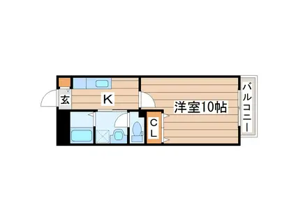 ラパン・ドゥ上杉(1K/3階)の間取り写真