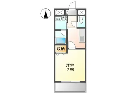 スカイフラット名古屋(1K/7階)の間取り写真
