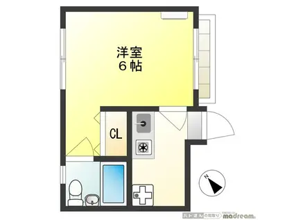 メゾンアヤキ(1K/1階)の間取り写真