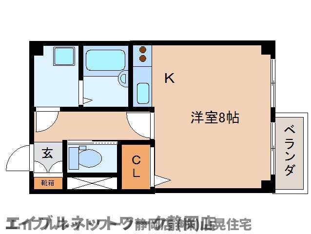 YS東草深(ワンルーム/3階)の間取り写真