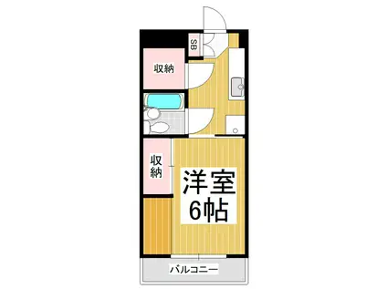 ハイツ.柏木(1K/3階)の間取り写真