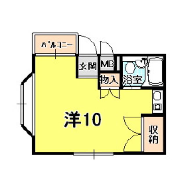 メゾン段上(ワンルーム/3階)の間取り写真
