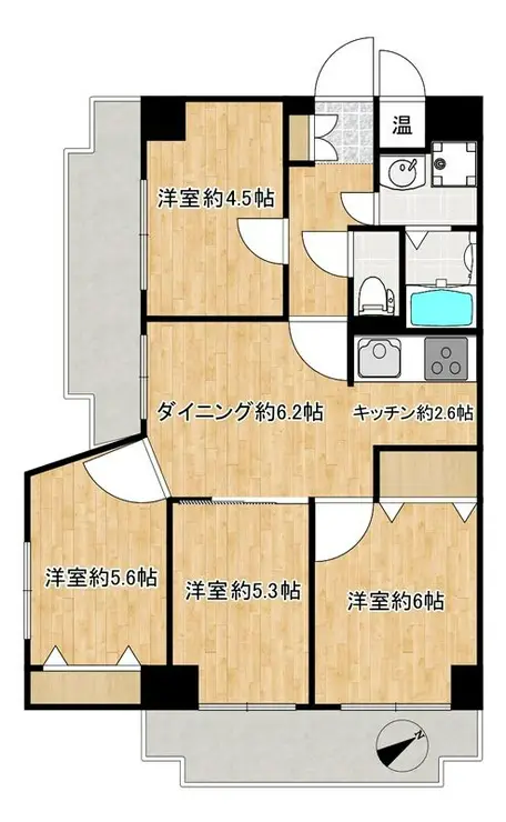 ソレイユ田町 6階階 間取り