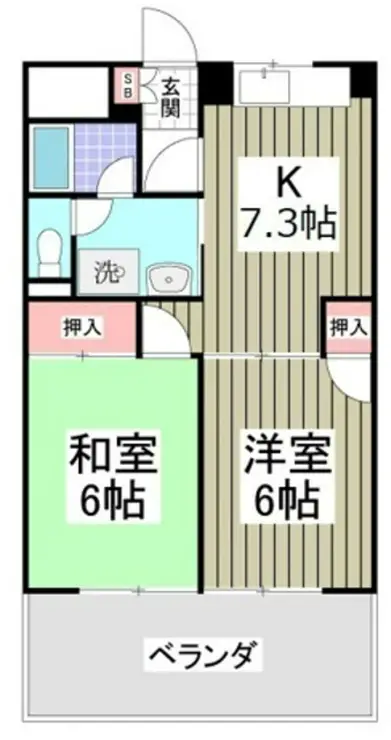 ブルジョン7 6階階 間取り