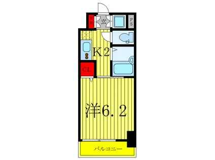 リヴシティ西川口(1K/8階)の間取り写真