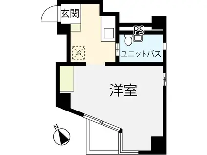 アーバンハウス駒場(1K/2階)の間取り写真