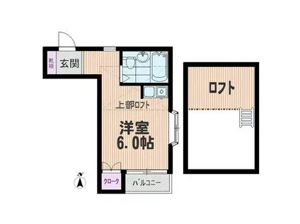 アネックスワン(ワンルーム/2階)の間取り写真