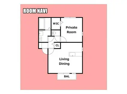 ウィルコート B棟(1LDK/2階)の間取り写真