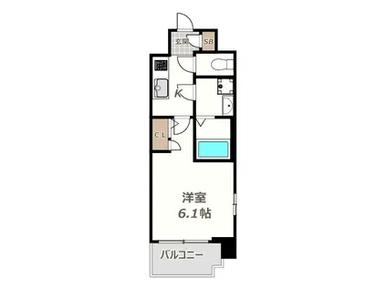 エスリード天王寺町北(1K/6階)の間取り写真