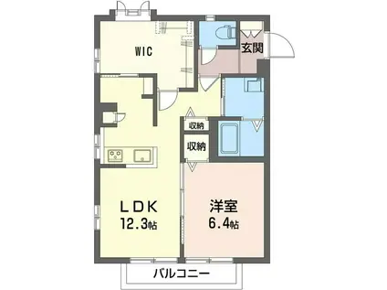 サニーハウス相沢B(1LDK/2階)の間取り写真
