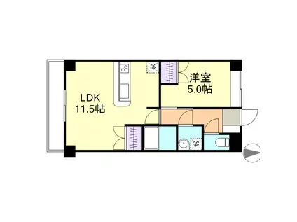 ロイヤル藤II(1LDK/1階)の間取り写真