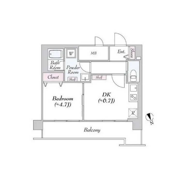 ヴァンテ・アン神楽坂 8階階 間取り