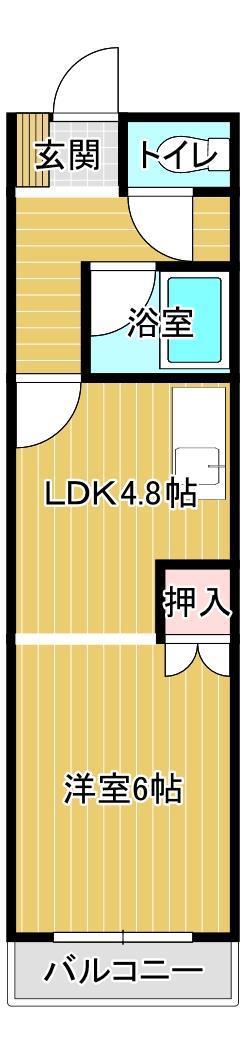 プラザユーホーム(ワンルーム/5階)の間取り写真