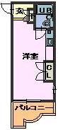 ドーム四ツ谷(ワンルーム/3階)の間取り写真