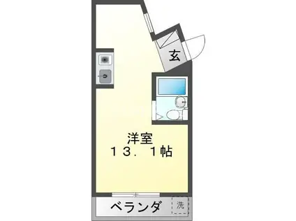 サン・フミエール(ワンルーム/3階)の間取り写真