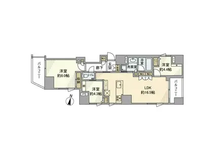 GREENPARK文京白山(3LDK/3階)の間取り写真