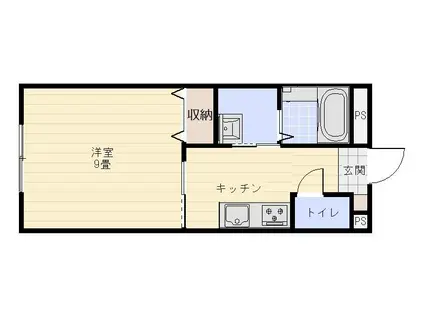 ANDANTE(1K/1階)の間取り写真