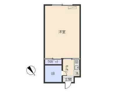 キャッスルロートスアパートII(1K/1階)の間取り写真