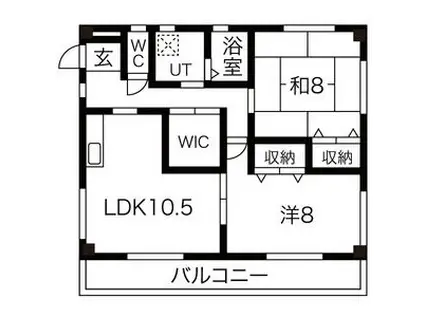 サンピュアSPACE(2LDK/1階)の間取り写真