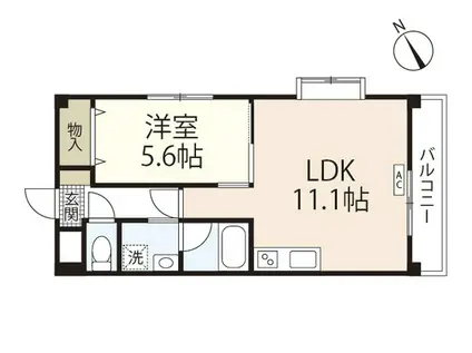 コンフォール空港通(1LDK/3階)の間取り写真