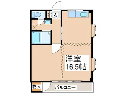 シティーA(ワンルーム/2階)の間取り写真