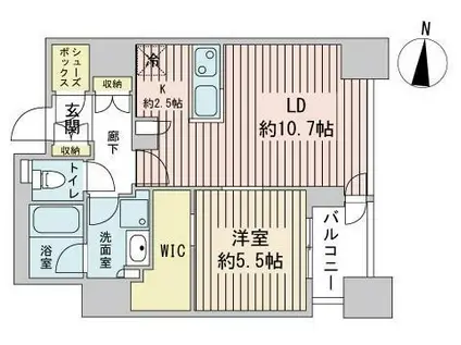 プライムメゾン南2条(1LDK/7階)の間取り写真