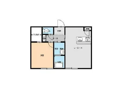 シャーメゾン グレース (1LDK/1階)の間取り写真