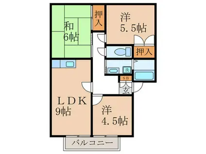 フォルテ(3LDK/2階)の間取り写真