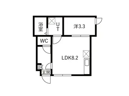 仙台前ルート(1LDK/1階)の間取り写真