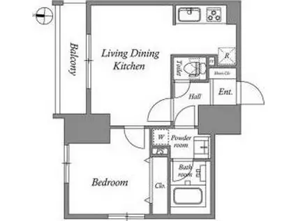 GRAN PASEO菊川II(1LDK/6階)の間取り写真