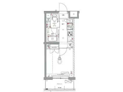 AZEST川口(1K/4階)の間取り写真