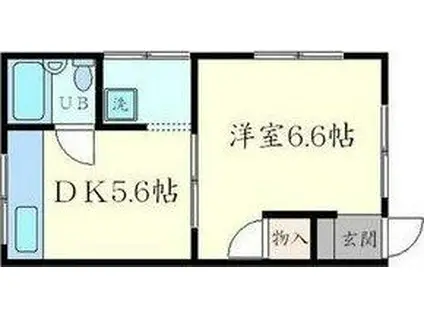 レオンコートII(1DK/3階)の間取り写真