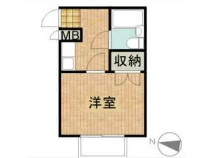 ハイツ平井/1F(1K/1階)の間取り写真