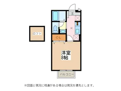 スクエアガーデンKAMAKURA A棟(1K/2階)の間取り写真