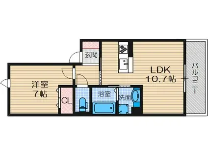 HEIGHTSSUNSHINE雅(1LDK/1階)の間取り写真
