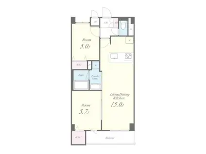 パークフレア(2LDK/2階)の間取り写真