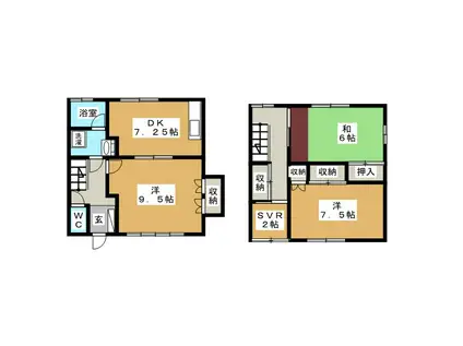 メゾネット匠(3DK/1階)の間取り写真