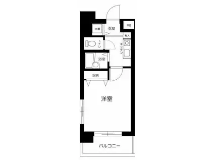 ステーション・ビュー・ロアール世田谷代田橋(1K/2階)の間取り写真