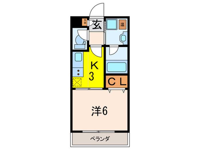 A.GRAYISH宝塚(1K/2階)の間取り写真
