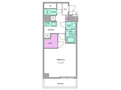 ロックスキクナ(1K/4階)の間取り写真