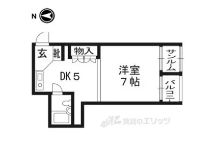 新大宮ハイツ(1K/4階)の間取り写真