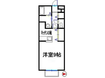 フレッツァ広畑(ワンルーム/1階)の間取り写真