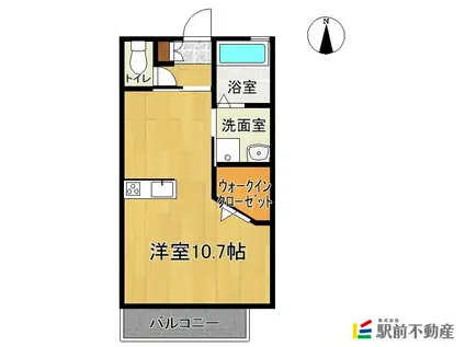 シャーメゾンベシーノ佐大D(ワンルーム/1階)の間取り写真