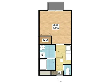 シーサイドハイツI(1K/2階)の間取り写真