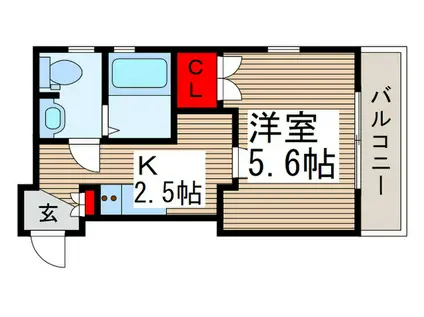 ソレイユ(1K/1階)の間取り写真