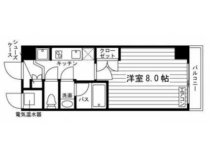 ルミネス姉西洞院(1K/1階)の間取り写真