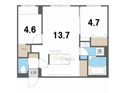 R-FINO 本郷通(2LDK/2階)の間取り写真
